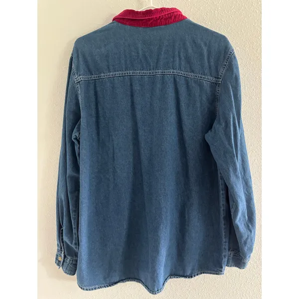 Vintage Bobbie Brooks Top Womens L Gingerbread Holiday Teacher Embroidered 90s - Image 2