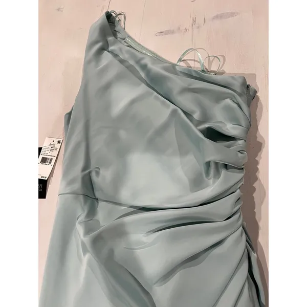 New! PROM dress aidan Mattox sea grass one shoulder long‎ gown size 4 - Image 6