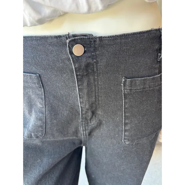 Black High Waisted Straight Leg Patch Pocket Denim Jeans‎ 2XL LC7874537-P2 - Image 5