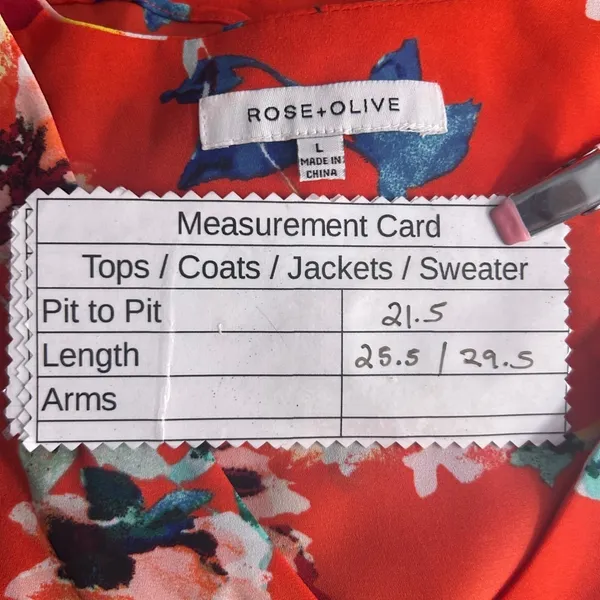 Rose‎ And Olive Boho Blouse Red Large - Image 11