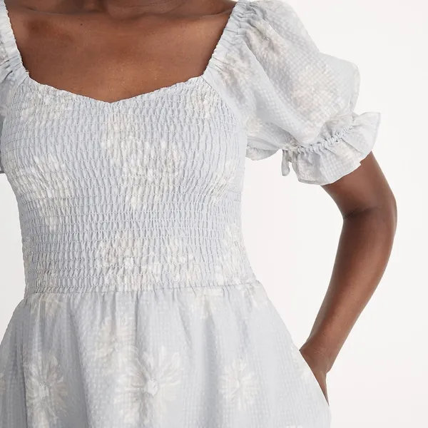 Madewell Silk Lucie Smocked‎ Mini Dress in Moody Blooms Size XL Women's - Image 2