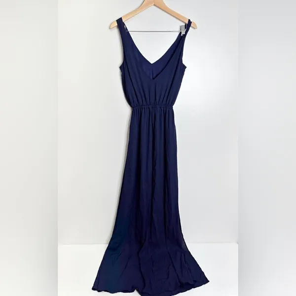 Show Me Your Mumu Kendall Maxi Dress‎ in Rich Navy Crisp Women's Size Small - Image 5