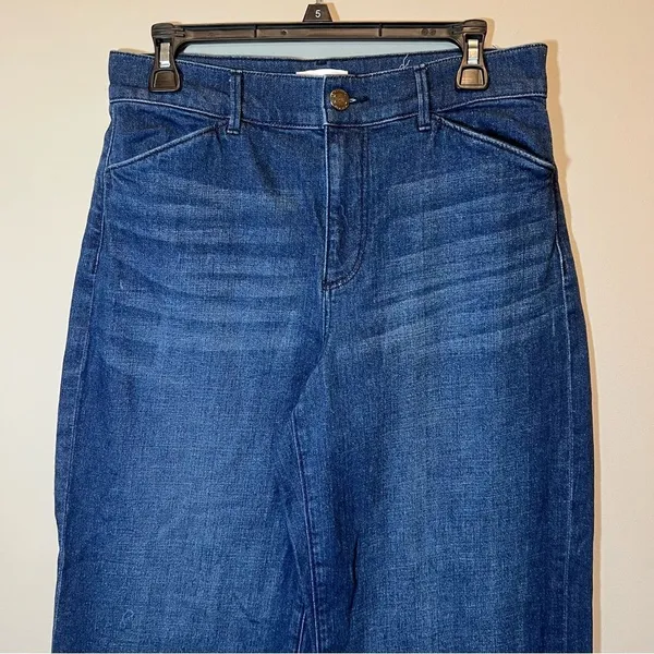 Loft Women’s High Rise Trousers‎ Dark Wash Wide Leg Jeans 6 - Image 2