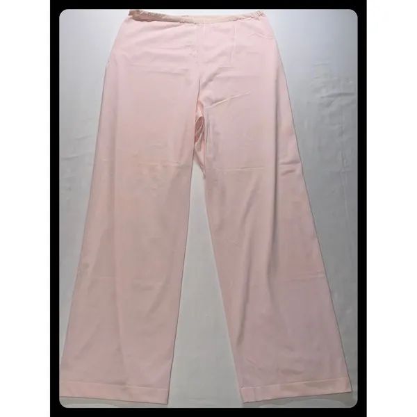 Shadowline Pajama Set Womens S Pink Lace Floral Button Front Loungewear - Image 2