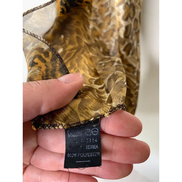 Tiger Stripe Chiffon Leopard Neck Wrap Scarf Womans Beautiful Sheer 13"W X 60"L - Image 4