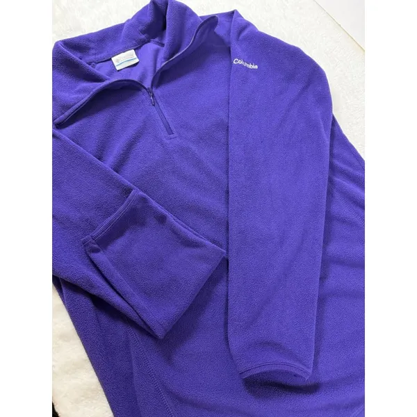 Columbia Sweater Women Medium Purple Pullover Quarter Zip Jacket Ladies Fleece‎ - Image 5