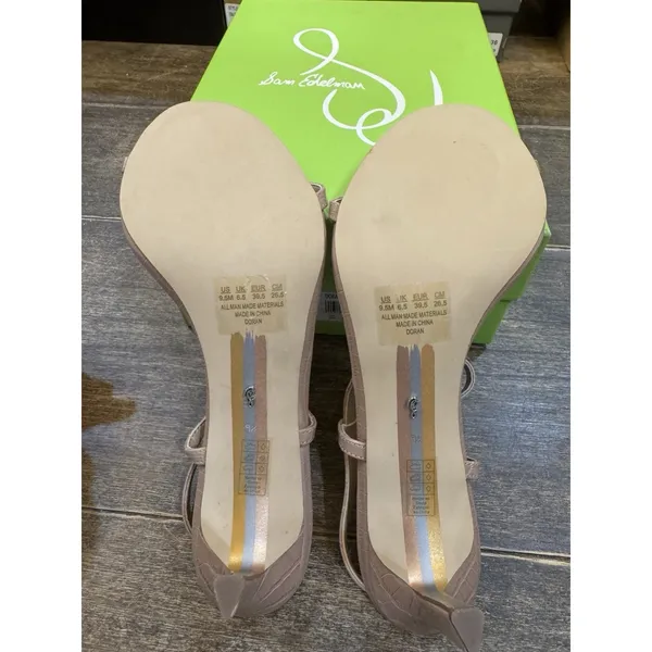 Sam Edelman‎ Doran strappy stiletto heels in a beige Size 9.5 Maple Croc Leather - Image 7