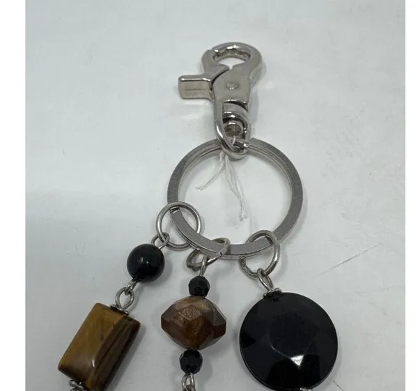 Miche Purse Charm Storm Black Gray Silver Key Chain - Image 5