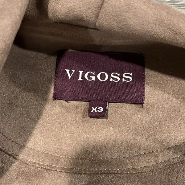 VIGOSS NWOT Elegant Taupe Women's moto Jacket XS - Image 11
