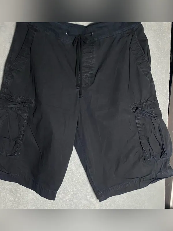 James Perse Black Cargo Shorts with Drawstring Waist size 2 / Medium Ripstop‎ - Image 3