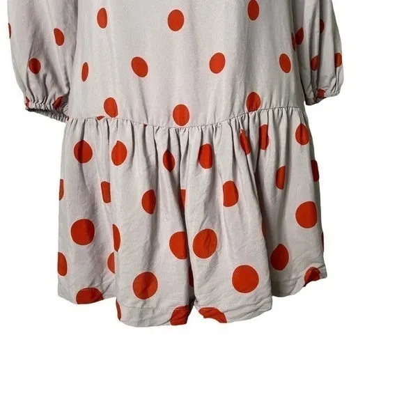 Anthropologie Retro Mod Twee Drop Waist Ruffle Hem Polka Dot Mini Dress Size 4 - Image 11