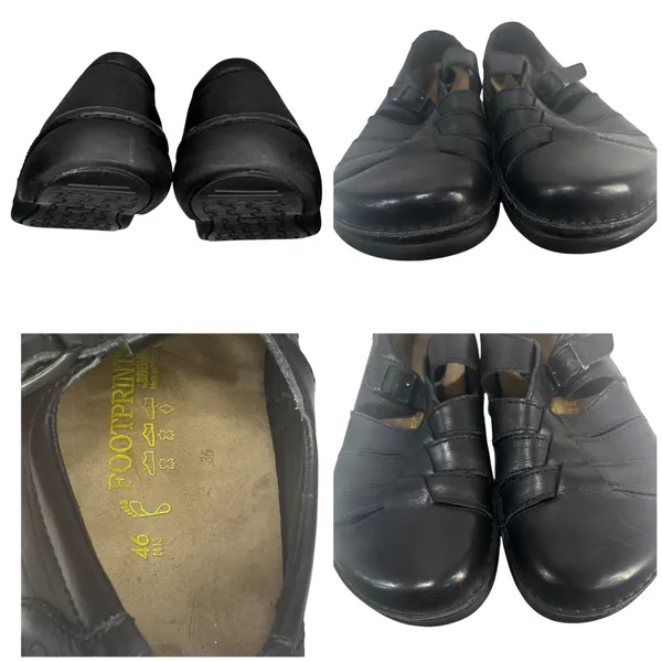 Footprints by Birkenstock Black Leather Mary Jane Comfort Shoes, EU 40 - Image 5