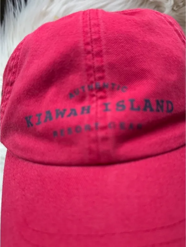 Kiawah Island Red Baseball Cap with Adjustable Strap - Image 3