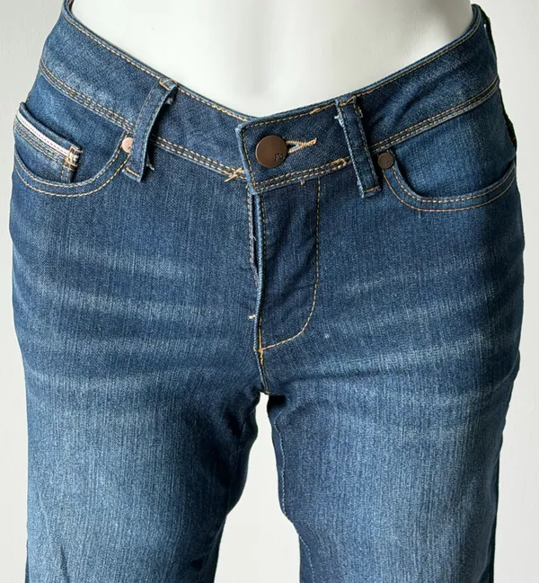 Faded Glory Dark Blue Cuffed Capri Jeans  - Image 2