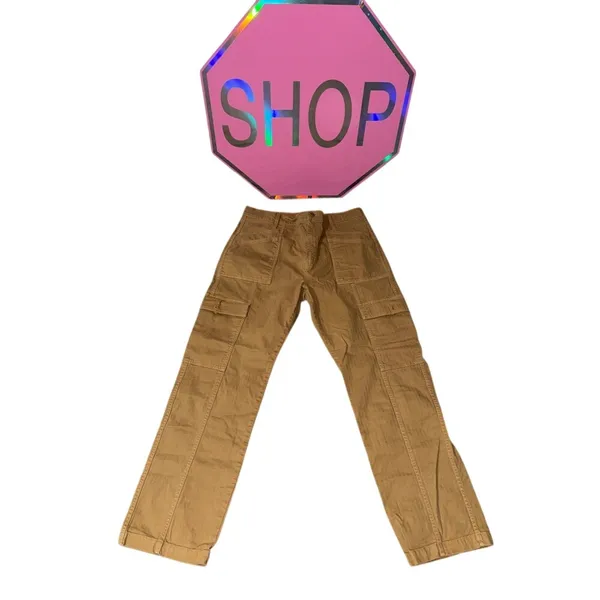 Madewell 90s Straight Cargo Pants‎ Tan Herringbone Utility Size 32 - Image 2