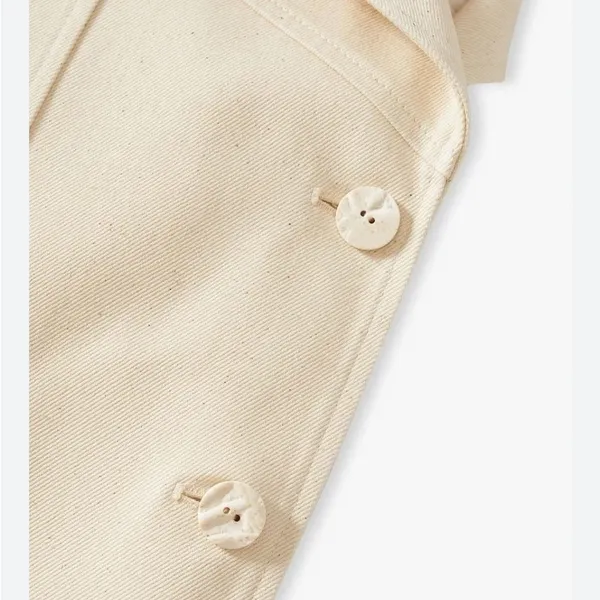 Mango NWT Oversized cotton jacket ECRU LARGE - Image 4
