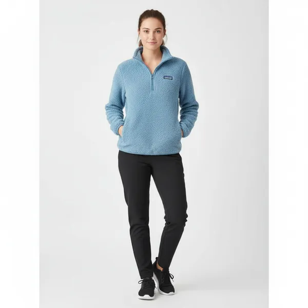 Patagonia Blue Long Sleeve Half Zip Fleece Jacket S - Image 6