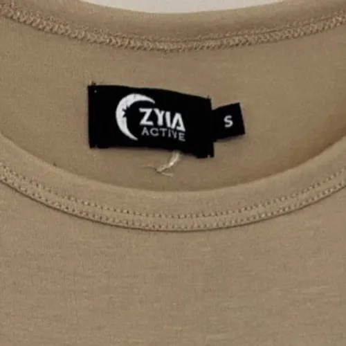 ZYIA Active Monterey Womens S Warm Sand Sleeveless Midi Tank Dress Side Slits - Image 3