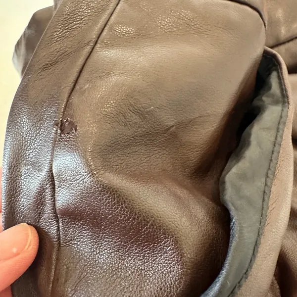 Joe's Jeans Brown Faux Leather Pants Size 31 Wide Leg Trouser Crop Designer $200 - Image 14