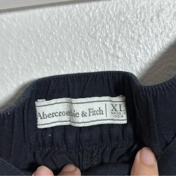 Abercrombie & Fitch‎ Women Black/Navy Blue Wide Leg Pants Pull On size XL - Image 4