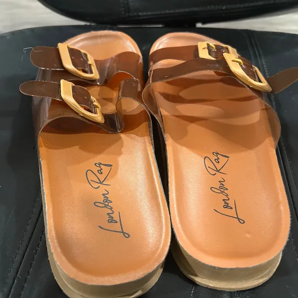 Neutral Tan Textured Sole Women's Sandals Brown Size 6 - Image 5