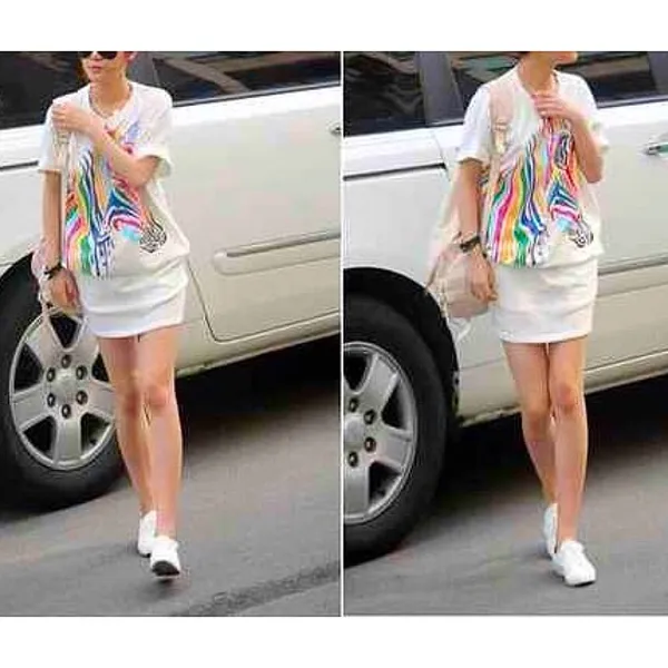 Urban Casual Zebra Dress with Pockets - Image 2