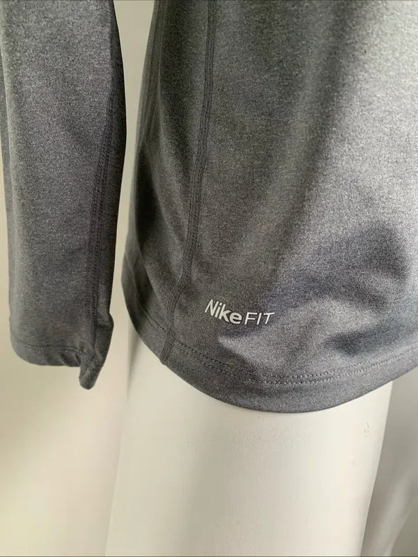 Nike Pro size Large fitted long sleeve gray compression shirt - Image 4