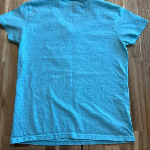 Gildan Austin Texas Graphic V-Neck T-Shirt Women’s Medium Teal Blue - Image 4