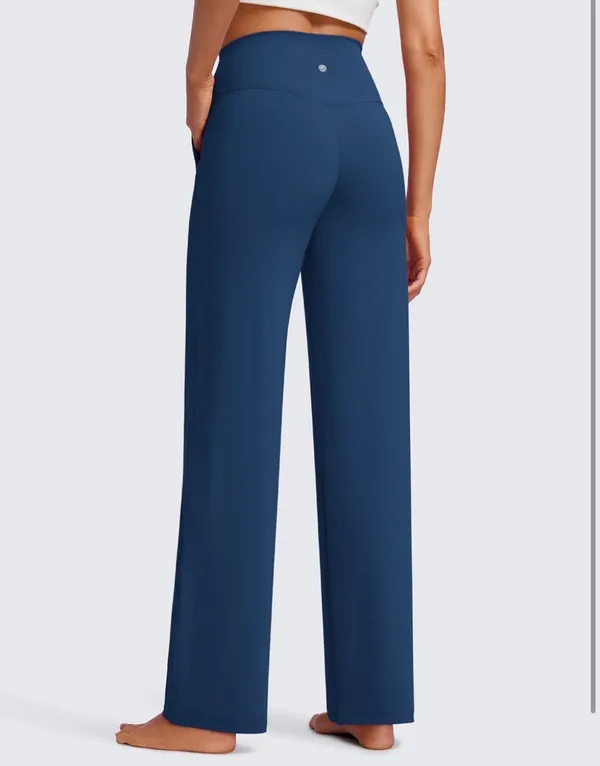 CRZ YOGA Womens Butterluxe High Waist Wide Leg Pants with Pockets 31" - Buttery Soft Comfy Casual Yoga Lounge - Image 2
