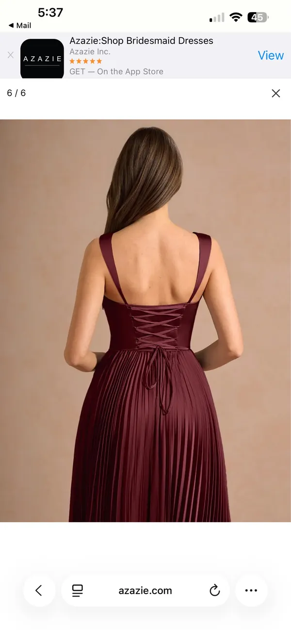 Azazie Wedding Guest Dress - Image 5