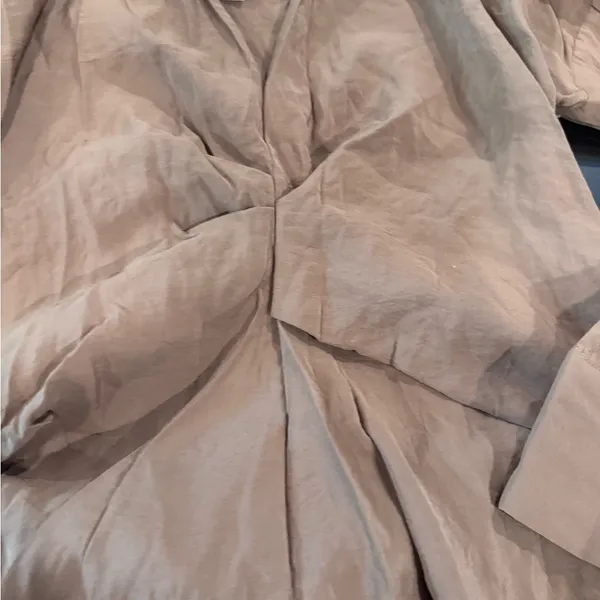 Zara nwtLight Tan Button-Front Blouse - Image 5