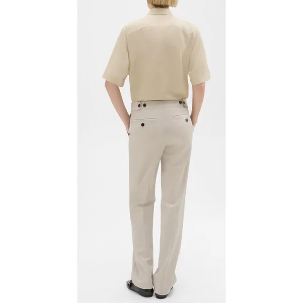 Theory Adjustable Wool Gabardine Pant in Aged flax size 0 - Image 7