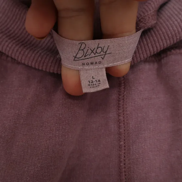 Bixby Nomad Womens Cargo Jogger Pants Dusty Rose Mauve Cotton Blend Size L 12-14 - Image 2
