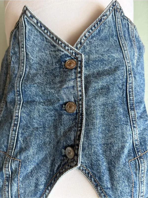 American Eagle Denim Vest - Image 5
