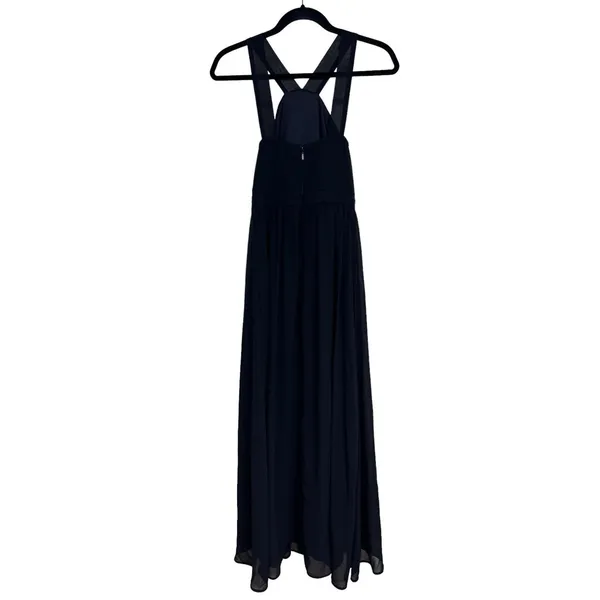 Lulus‎ Air of Romance Bridesmaid Halter Neck Maxi Dress Black Women’s Size Small - Image 2