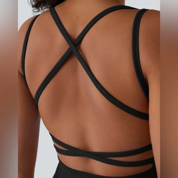 Halara Crisscross Backless Flare Mini Slip Dance Active Dress S NWT - Image 5