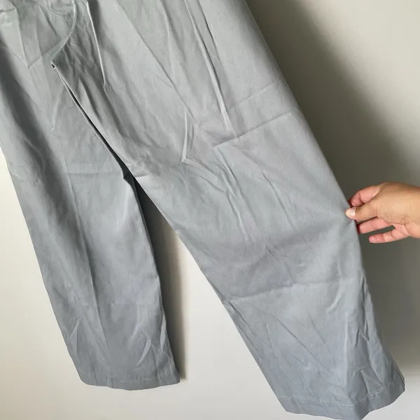 Madewell The Neale Straight-Leg Pant in Drapeweave Overcast Blue Women's Size 6 - Image 9