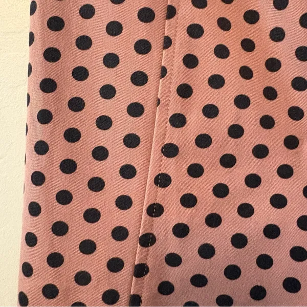 Ann Taylor LOFT mauve pink pencil skirt with black polka dots size 2 - Image 15