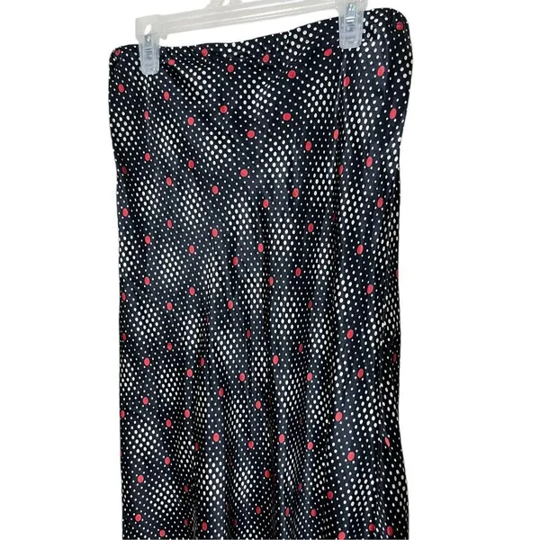 Salaam Black Red Polka Dot Maxi Skirt Size Small‎ - Image 2