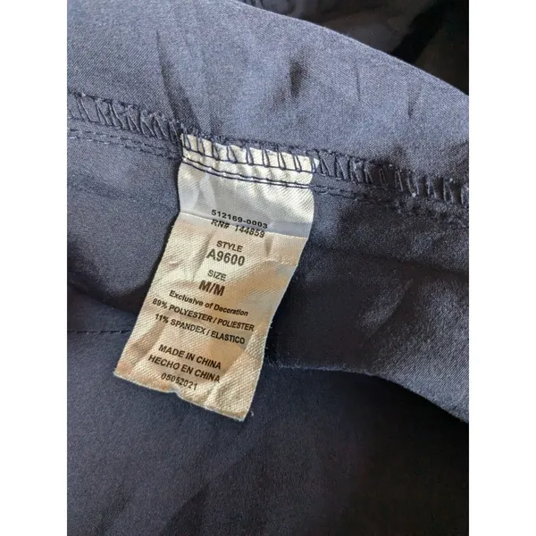Adar Women’s Scrub Pants Medical Uniform Athletic Jogger Navy Zip Sz M - Image 9