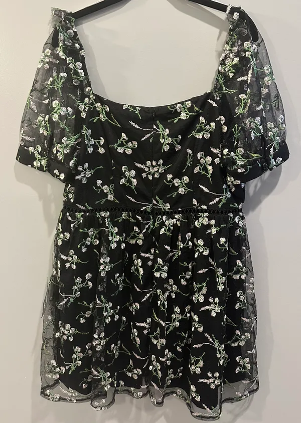 Lulus Radiant Night Embroidered Floral Dress - Image 3