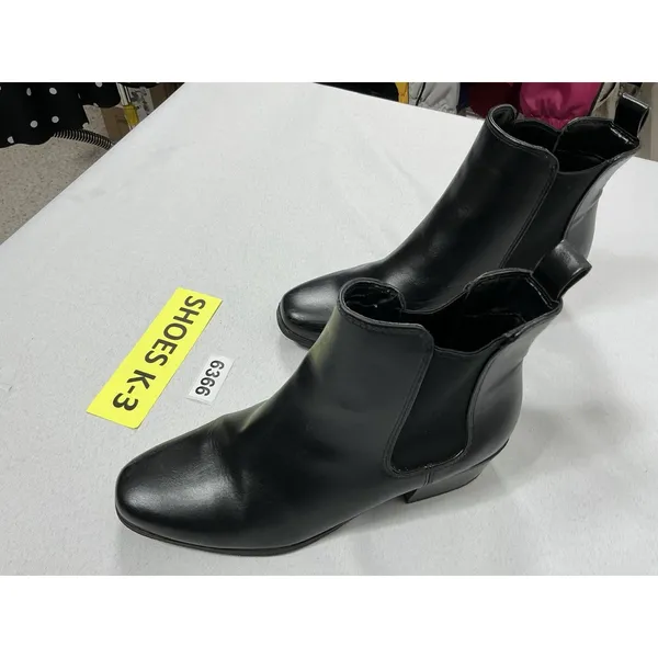 Womans A New Day Pullon Ankle Boots 7.5 Black Block Heel Elastic Ankle - Image 2