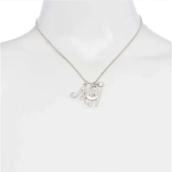 Nordstrom’s Melrose And Market Initial Charm Pendant Necklace, Silver, “M”, NEW - Image 2