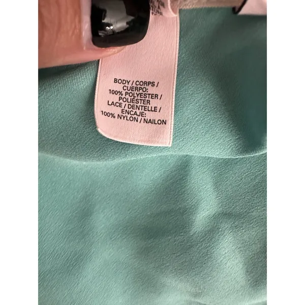 Victoria's Secret Blue Satin Lace Coquette Ballet Fairy Slip Dress Size Medium - Image 5