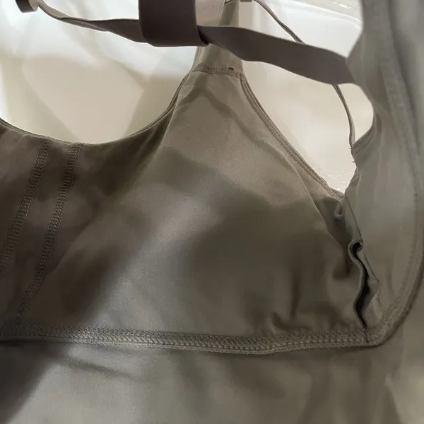 Balance Athletica The Aura Bra Strappy Back Sports Bra tan brown medium padded - Image 3