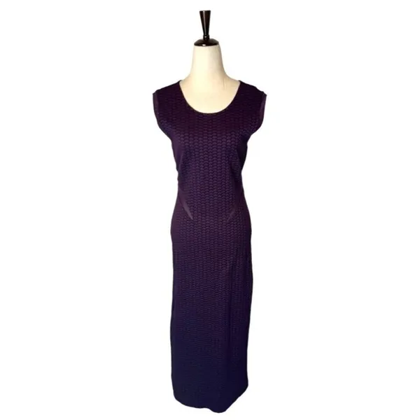 Opening Ceremony Dress Women‎ Large Purple Plum Cut Out Thalia Puckered Midi NWT - Image 3