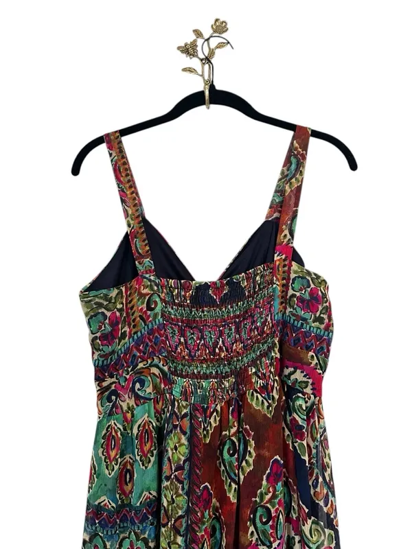 Signature Multicolor Tiered Maxi Dress Flowy Boho Resort Wear Summer Size 12 - Image 7