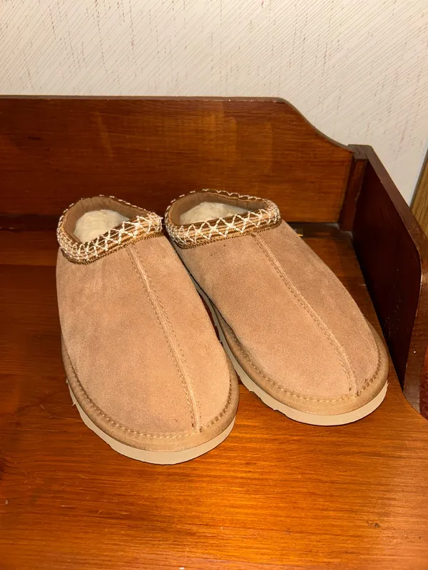 Clarks Topline Webbing Clog Mule Faux Fur Suede Slip On Comfy Casual Shoes Size 8 - Image 2