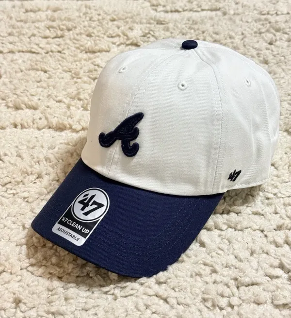 New 47 Brand Atlanta Braves Contemporary Two Tone 47 Clean Up Hat - Image 2