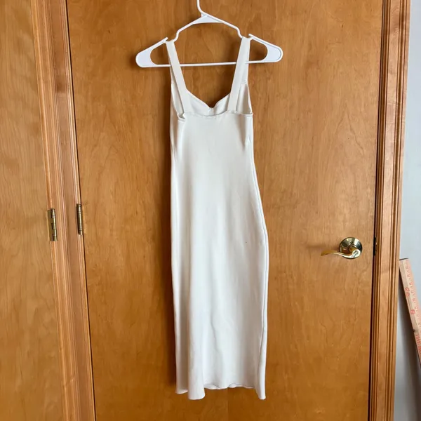 Abercrombie & Fitch Womens White Bodycon Midi Dress Sleeveless‎ Slit Size XSP - Image 4